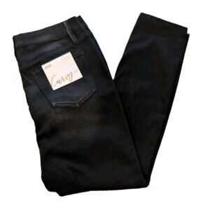 YMI Curvy Fit Women’s Size 14 Skinny Jeans Black High Rise Distressed NWT